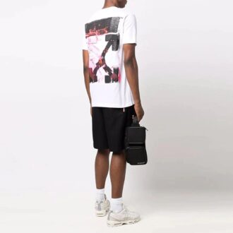 FW21 Arrow Pattern Short Sleeve Version White