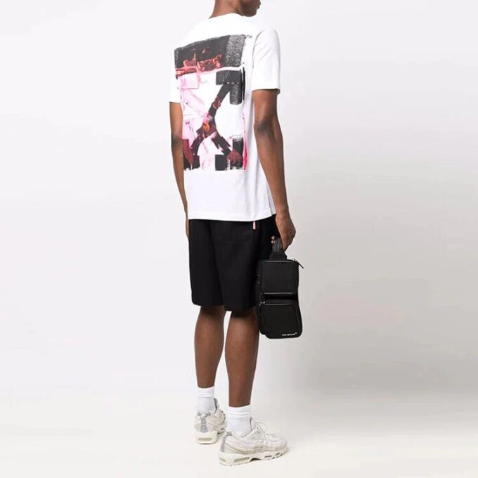 FW21 Arrow Pattern Short Sleeve Version White