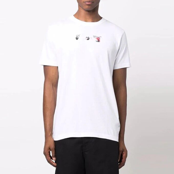 FW21 Arrow Pattern Short Sleeve Version White