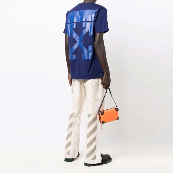FW21 Arrow Printing Round Neck Short Sleeve Ordinary Version Blue