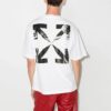 FW21 Caravaggio Arrow Pattern Round Neck Short Sleeve Loose Fit White