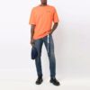 FW21 Chest Logo Printing Round Neck Short Sleeve Ordinary Version Orange