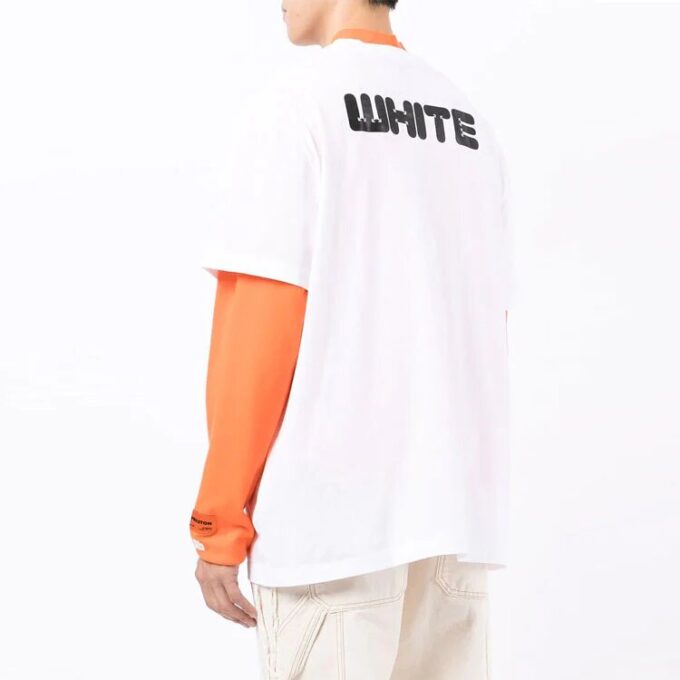 FW21 Chest Logo Printing Short Sleeve Loose Fit White