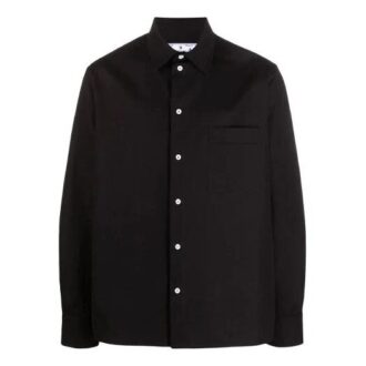 FW21 Chest Pocket Long Sleeves Shirt Loose Fit Black