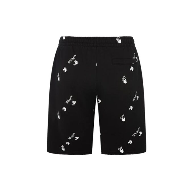 FW21 Cotton Alphabet Full Print Pattern Casual Shorts Version Black