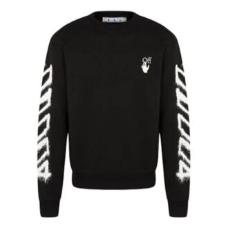 FW21 Cotton Classic Arrow Pattern Round Neck Long Sleeves Version Black
