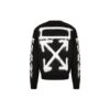 FW21 Cotton Classic Arrow Pattern Round Neck Long Sleeves Version Black