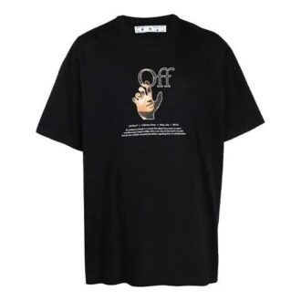 FW21 Funny Logo Printing Round Neck Loose Fit Black