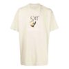 FW21 Funny Logo Printing Round Neck Loose Fit Brown