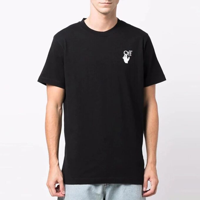 FW21 Gradient Multi-Color Arrow Short Sleeve Ordinary Version Black