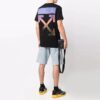 FW21 Gradient Multi-Color Arrow Short Sleeve Ordinary Version Black