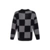 FW21 Grid Long Sleeves V neck Cardigan Ordinary Version Black