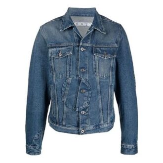 FW21 lapel Denim Jacket Version Blue