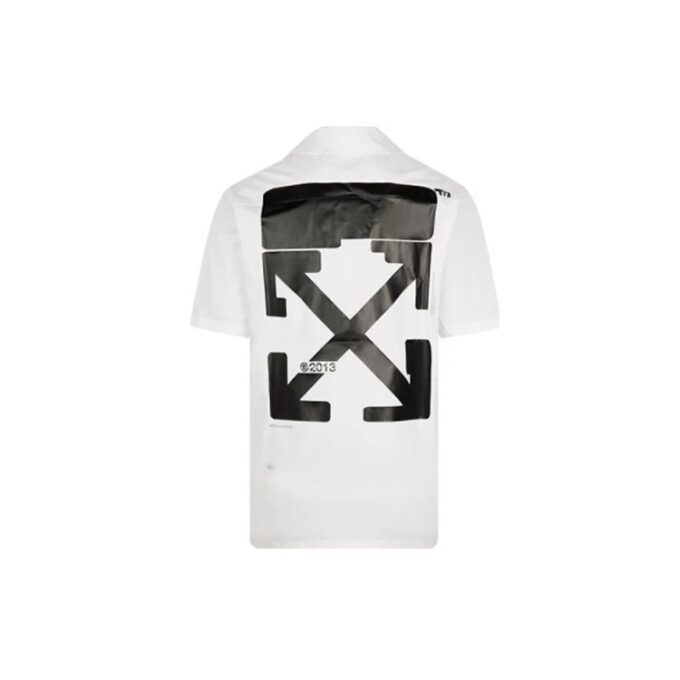 FW21 Large Arrow Printing Pattern Casual Shirt Loose Fit White