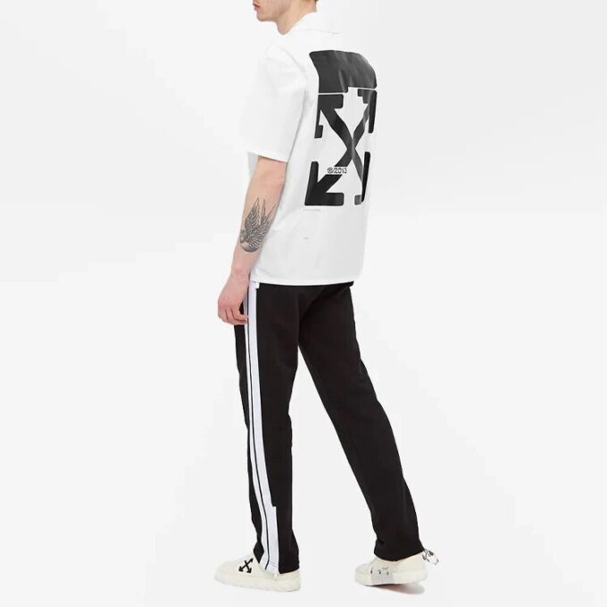 FW21 Large Arrow Printing Pattern Casual Shirt Loose Fit White