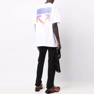 FW21 Logo Arrow Round Neck Short Sleeve Loose Fit White