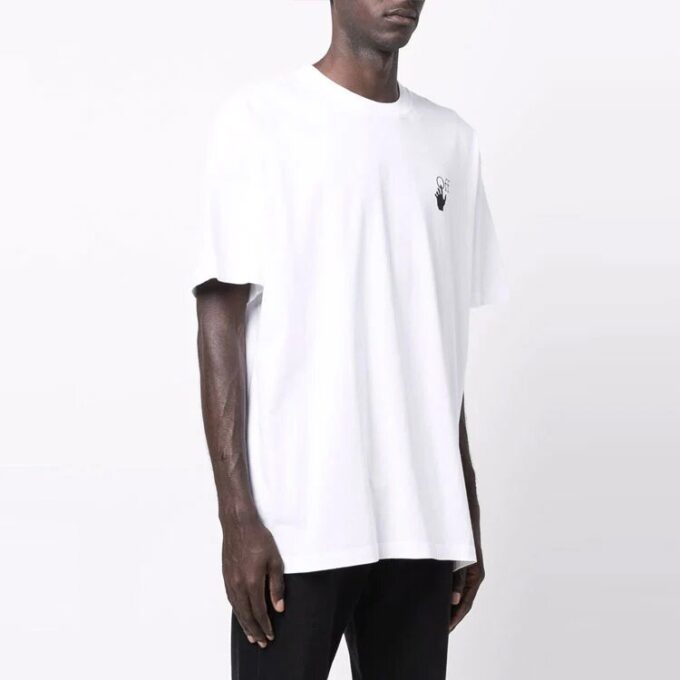 FW21 Logo Arrow Round Neck Short Sleeve Loose Fit White