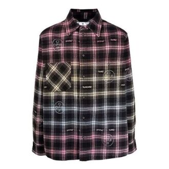 FW21 Logo Pattern Plaid Long Sleeves Shirt Loose Fit