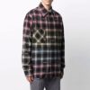 FW21 Logo Pattern Plaid Long Sleeves Shirt Loose Fit