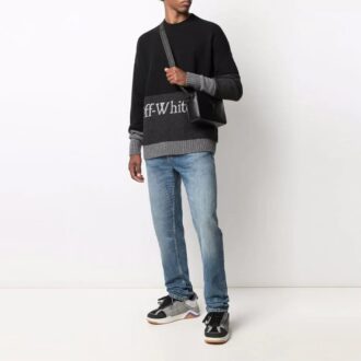 FW21 Logo Pattern Pullover Long Sleeves Black