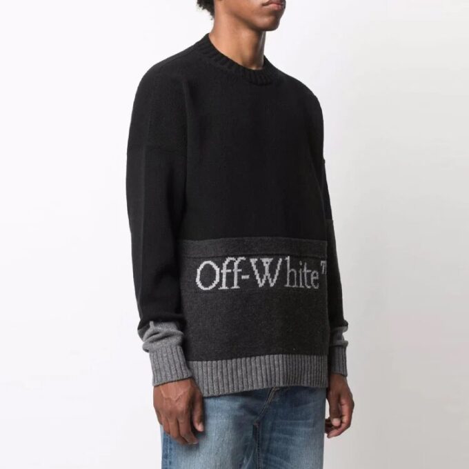 FW21 Logo Pattern Pullover Long Sleeves Black