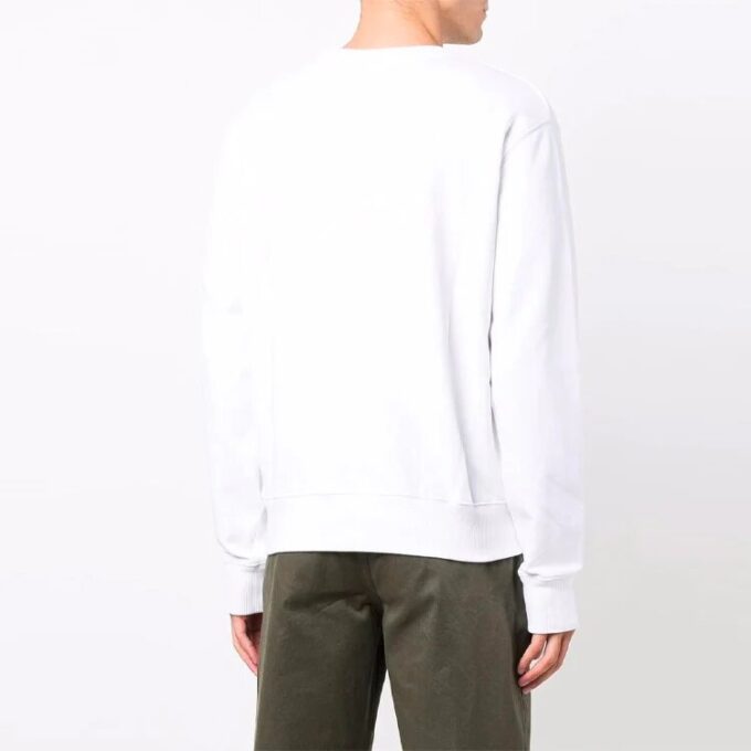 FW21 Logo Pattern Round Neck Long Sleeves Ordinary Version White