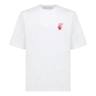 FW21 Logo Pattern Round Neck Short Sleeve Loose Fit White