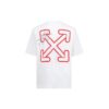 FW21 Logo Pattern Round Neck Short Sleeve Loose Fit White