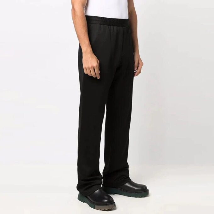 FW21 Logo Pattern Sports Long Pants Ordinary Version Black