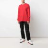 FW21 Logo Print Crewneck PulloverLong Sleeve Men’ s Red