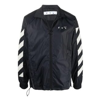 FW21 Logo Printing Windproof Jacket Ordinary Version Black