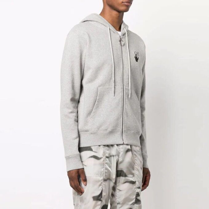 FW21 Logo Printing Zipper Ordinary Version Gray