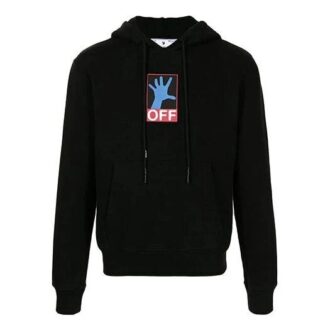 FW21 Logo Pullover hooded Long Sleeves Black