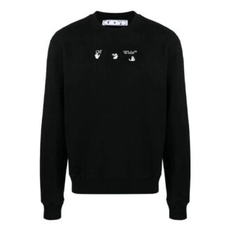 FW21 Logo Round Neck Long Sleeves Loose Fit Black