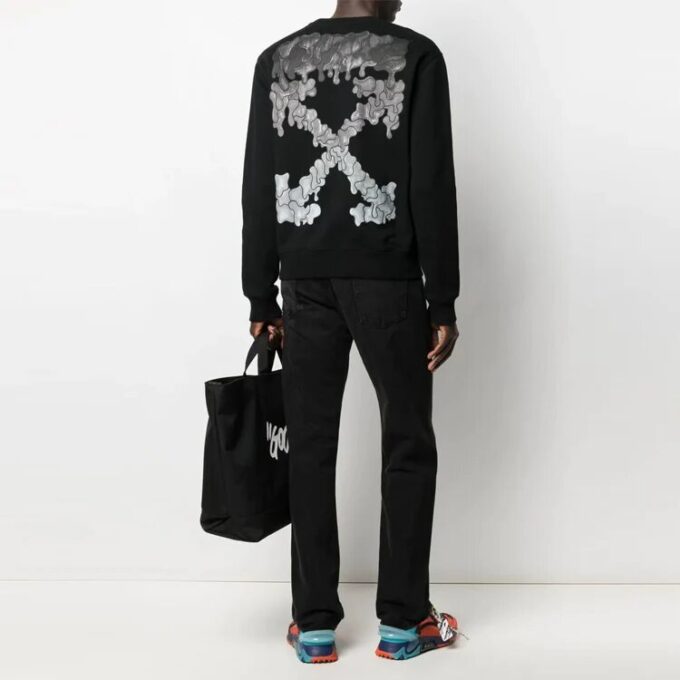 FW21 Logo Round Neck Long Sleeves Loose Fit Black