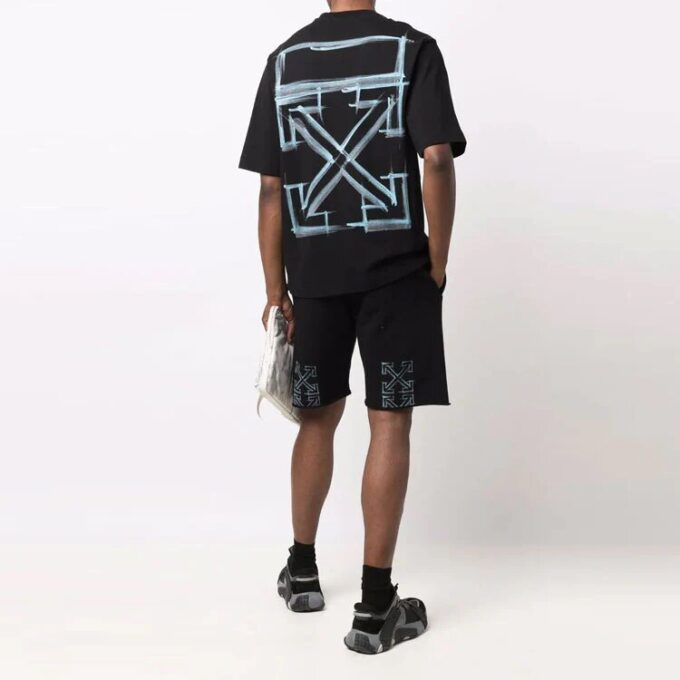 FW21 Logo Round Neck Short Sleeve Slim Fit Version Black