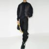 FW21 Logo Solid Color Cargo Casual Pants Ordinary Version Black