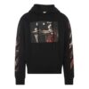 FW21 Painting Pattern Design hooded Long Sleeves Ordinary Version Black