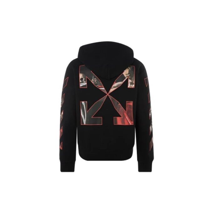 FW21 Painting Pattern Design hooded Long Sleeves Ordinary Version Black