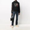 FW21 Painting Pattern Design hooded Long Sleeves Ordinary Version Black
