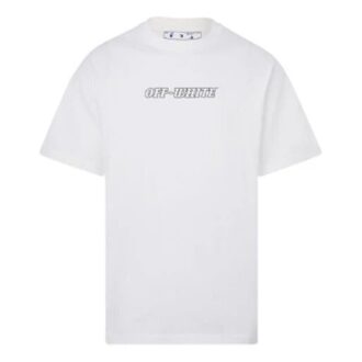 FW21 Painting Pattern Printing Round Neck Short Sleeve Loose Fit White