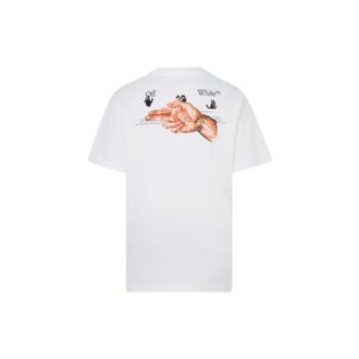 FW21 Painting Pattern Printing Round Neck Short Sleeve Loose Fit White