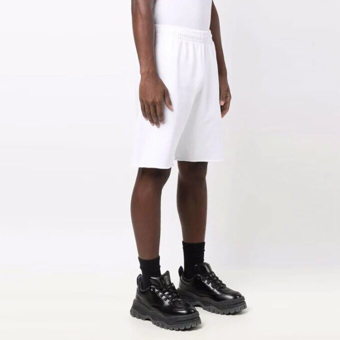 FW21 Pants Logo Printing Elastic Waistband Sports Shorts Version White