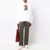 FW21 Pattern Alphabet Printing Drawstring Pullover Version White