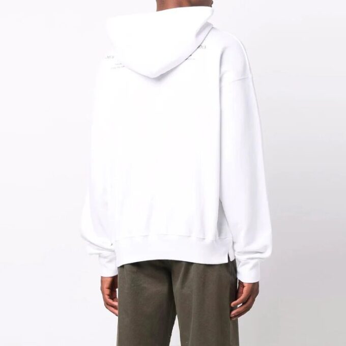 FW21 Pattern Alphabet Printing Drawstring Pullover Version White