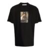FW21 Pattern Alphabet Printing Round Neck Short Sleeve Loose Fit Black