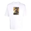 FW21 Pattern Alphabet Printing Round Neck Short Sleeve Loose Fit White