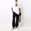FW21 Pattern Alphabet Printing Round Neck Short Sleeve Loose Fit White