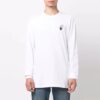 FW21 Pattern Printing Round Neck Pullover Long Sleeves Version White