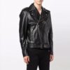FW21 Pattern Printing Sleeve Zipper Jacket Slim Fit Version Black